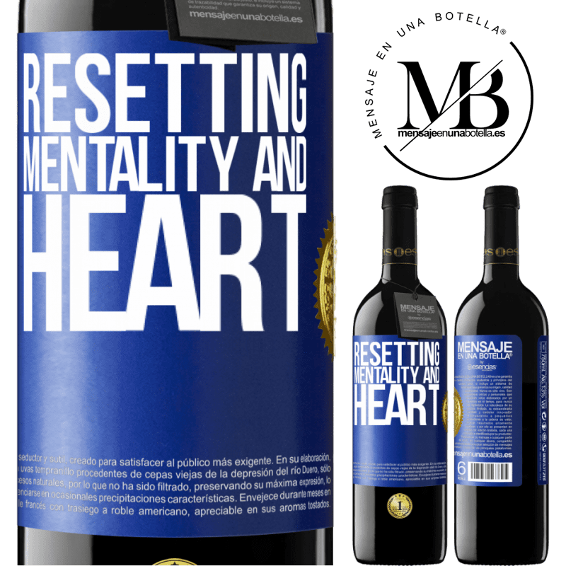 24,95 € Free Shipping | Red Wine RED Edition Crianza 6 Months Resetting mentality and heart Blue Label. Customizable label Aging in oak barrels 6 Months Harvest 2019 Tempranillo