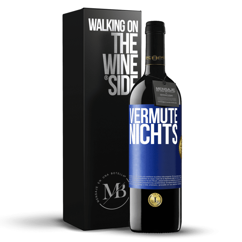 39,95 € Kostenloser Versand | Rotwein RED Ausgabe MBE Reserve Vermute nichts Blaue Markierung. Anpassbares Etikett Reserve 12 Monate Ernte 2015 Tempranillo