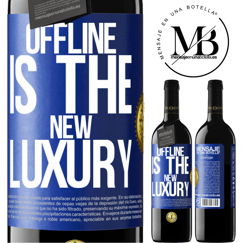 24,95 € Free Shipping | Red Wine RED Edition Crianza 6 Months Offline is the new luxury Blue Label. Customizable label Aging in oak barrels 6 Months Harvest 2019 Tempranillo