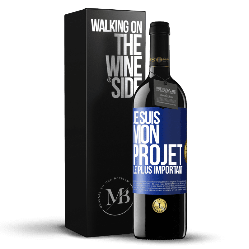 39,95 € Envoi gratuit | Vin rouge Édition RED MBE Réserve Je suis mon projet le plus important Étiquette Bleue. Étiquette personnalisable Réserve 12 Mois Récolte 2015 Tempranillo