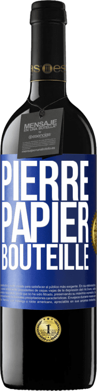 39,95 € | Vin rouge Édition RED MBE Réserve Pierre-papier-bouteille Étiquette Bleue. Étiquette personnalisable Réserve 12 Mois Récolte 2014 Tempranillo