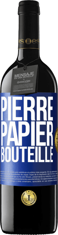 39,95 € | Vin rouge Édition RED MBE Réserve Pierre-papier-bouteille Étiquette Bleue. Étiquette personnalisable Réserve 12 Mois Récolte 2016 Tempranillo
