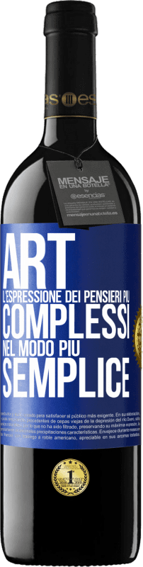 39,95 € Spedizione Gratuita | Vino rosso Edizione RED MBE Riserva ART. L'espressione dei pensieri più complessi nel modo più semplice Etichetta Blu. Etichetta personalizzabile Riserva 12 Mesi Raccogliere 2016 Tempranillo