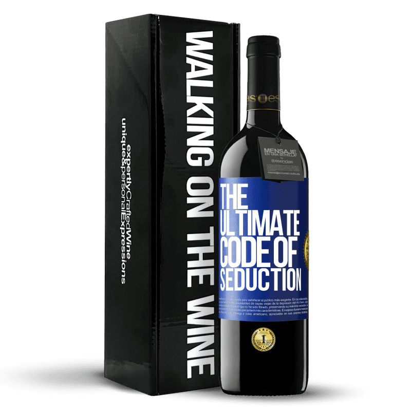 39,95 € Envío gratis | Vino Tinto Edición RED MBE Reserva The ultimate code of seduction Etiqueta Azul. Etiqueta personalizable Reserva 12 Meses Cosecha 2015 Tempranillo