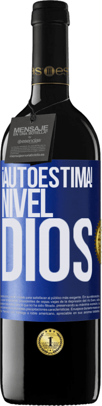 39,95 € | Vino Tinto Edición RED MBE Reserva ¡Autoestima! Nivel dios Etiqueta Azul. Etiqueta personalizable Reserva 12 Meses Cosecha 2014 Tempranillo