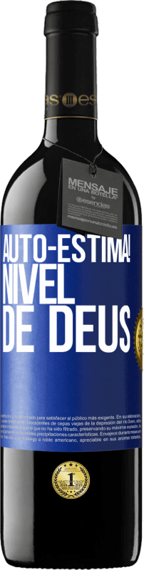 39,95 € Envio grátis | Vinho tinto Edição RED MBE Reserva Auto-estima! Nível de Deus Etiqueta Azul. Etiqueta personalizável Reserva 12 Meses Colheita 2016 Tempranillo