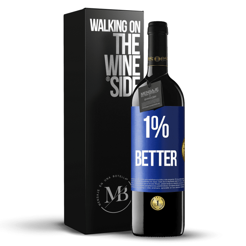 39,95 € Kostenloser Versand | Rotwein RED Ausgabe MBE Reserve 1% Better Blaue Markierung. Anpassbares Etikett Reserve 12 Monate Ernte 2016 Tempranillo