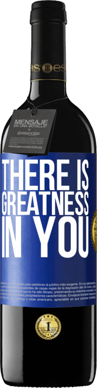 39,95 € | Red Wine RED Edition MBE Reserve There is greatness in you Blue Label. Customizable label Reserve 12 Months Harvest 2016 Tempranillo