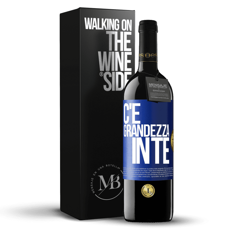 39,95 € Spedizione Gratuita | Vino rosso Edizione RED MBE Riserva C'è grandezza in te Etichetta Blu. Etichetta personalizzabile Riserva 12 Mesi Raccogliere 2014 Tempranillo