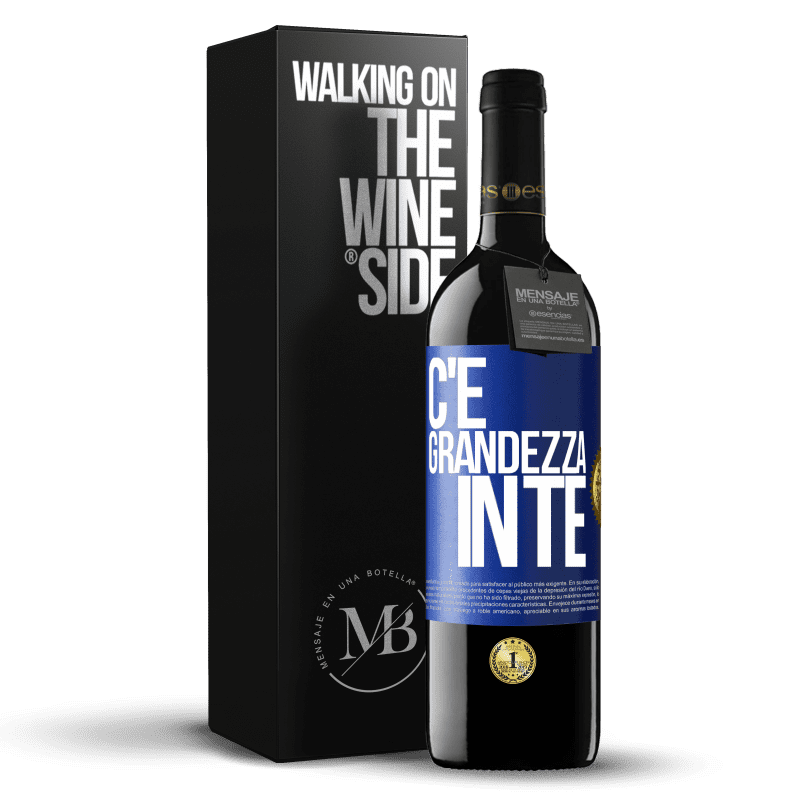 39,95 € Spedizione Gratuita | Vino rosso Edizione RED MBE Riserva C'è grandezza in te Etichetta Blu. Etichetta personalizzabile Riserva 12 Mesi Raccogliere 2016 Tempranillo