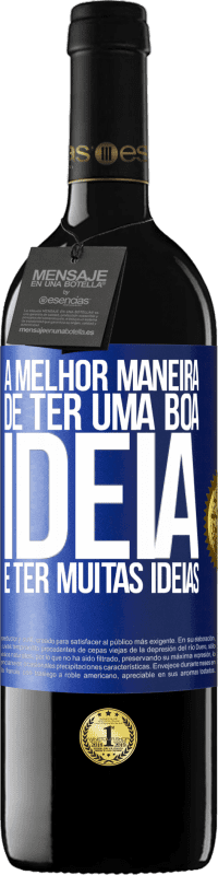 «A melhor maneira de ter uma boa ideia é ter muitas ideias» Edição RED MBE Reserva