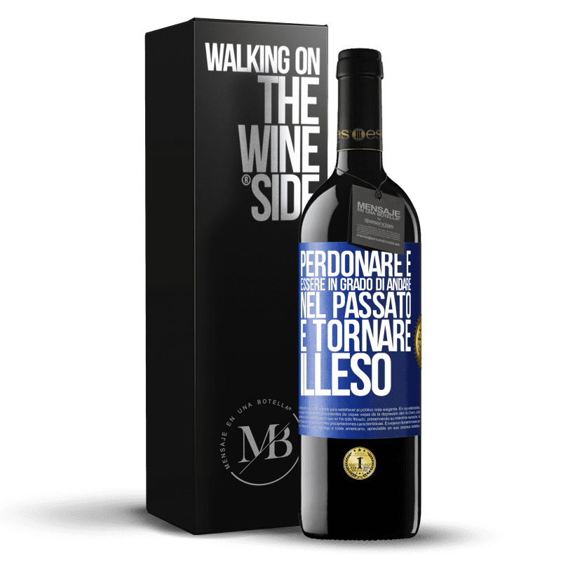 39,95 € Spedizione Gratuita | Vino rosso Edizione RED MBE Riserva Perdonare è essere in grado di andare nel passato e tornare illeso Etichetta Blu. Etichetta personalizzabile Riserva 12 Mesi Raccogliere 2016 Tempranillo