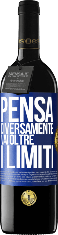 39,95 € | Vino rosso Edizione RED MBE Riserva Pensa diversamente. Vai oltre i limiti Etichetta Blu. Etichetta personalizzabile Riserva 12 Mesi Raccogliere 2015 Tempranillo