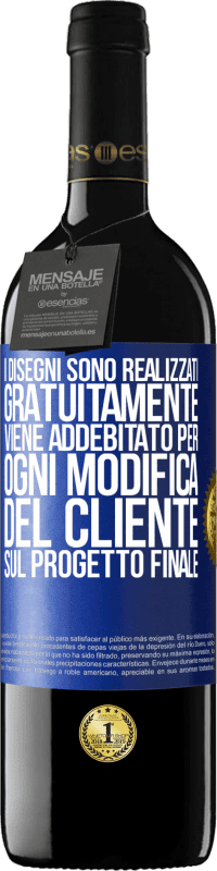 Spedizione Gratuita | Vino rosso Edizione RED MBE Riserva I disegni sono realizzati gratuitamente. Viene addebitato per ogni modifica del cliente sul progetto finale Etichetta Blu. Etichetta personalizzabile Riserva 12 Mesi Raccogliere 2014 Tempranillo