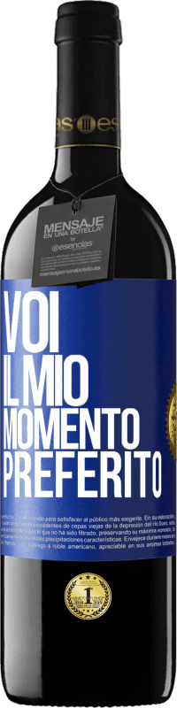 Spedizione Gratuita | Vino rosso Edizione RED MBE Riserva Voi. Il mio momento preferito Etichetta Blu. Etichetta personalizzabile Riserva 12 Mesi Raccogliere 2014 Tempranillo