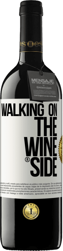 39,95 € Spedizione Gratuita | Vino rosso Edizione RED MBE Riserva Walking on the Wine Side® Etichetta Bianca. Etichetta personalizzabile Riserva 12 Mesi Raccogliere 2016 Tempranillo