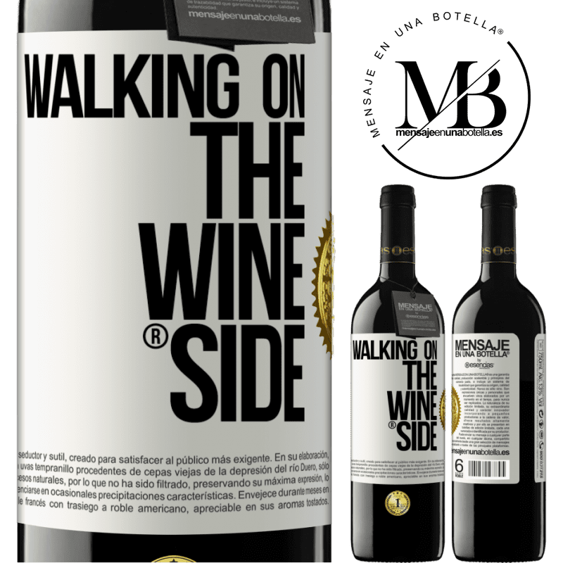 39,95 € Spedizione Gratuita | Vino rosso Edizione RED MBE Riserva Walking on the Wine Side® Etichetta Bianca. Etichetta personalizzabile Riserva 12 Mesi Raccogliere 2015 Tempranillo