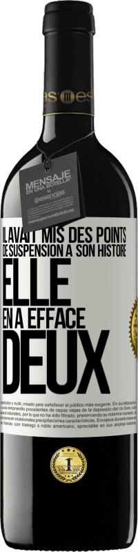 39,95 € | Vin rouge Édition RED MBE Réserve Il avait mis des points de suspension à son histoire, elle en a effacé deux Étiquette Blanche. Étiquette personnalisable Réserve 12 Mois Récolte 2014 Tempranillo