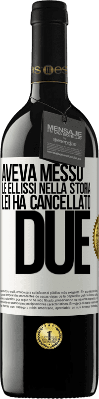 39,95 € | Vino rosso Edizione RED MBE Riserva aveva messo le ellissi nella storia, lei ha cancellato due Etichetta Bianca. Etichetta personalizzabile Riserva 12 Mesi Raccogliere 2015 Tempranillo