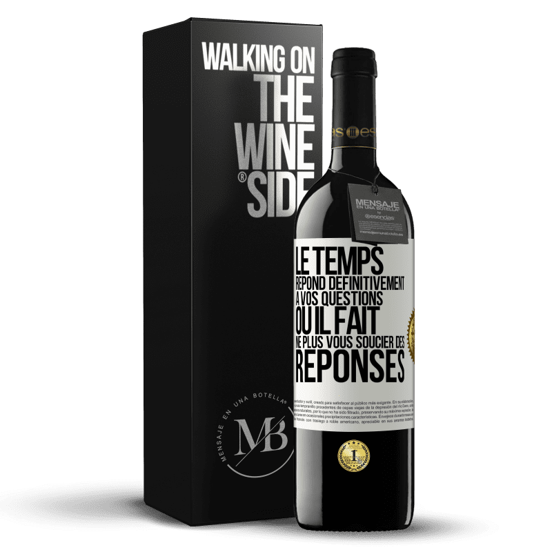 39,95 € Envoi gratuit | Vin rouge Édition RED MBE Réserve Le temps répond définitivement à vos questions ou il fait ne plus vous soucier des réponses Étiquette Blanche. Étiquette personnalisable Réserve 12 Mois Récolte 2014 Tempranillo