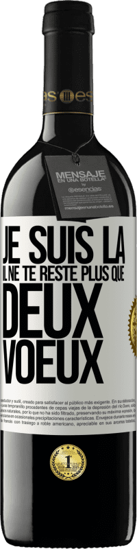 39,95 € Envoi gratuit | Vin rouge Édition RED MBE Réserve Je suis là. Il ne te reste plus que deux voeux Étiquette Blanche. Étiquette personnalisable Réserve 12 Mois Récolte 2016 Tempranillo