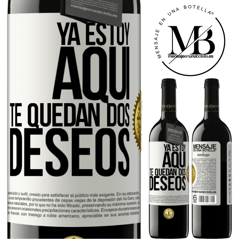 39,95 € Envío gratis | Vino Tinto Edición RED MBE Reserva Ya estoy aquí. Te quedan dos deseos Etiqueta Blanca. Etiqueta personalizable Reserva 12 Meses Cosecha 2015 Tempranillo