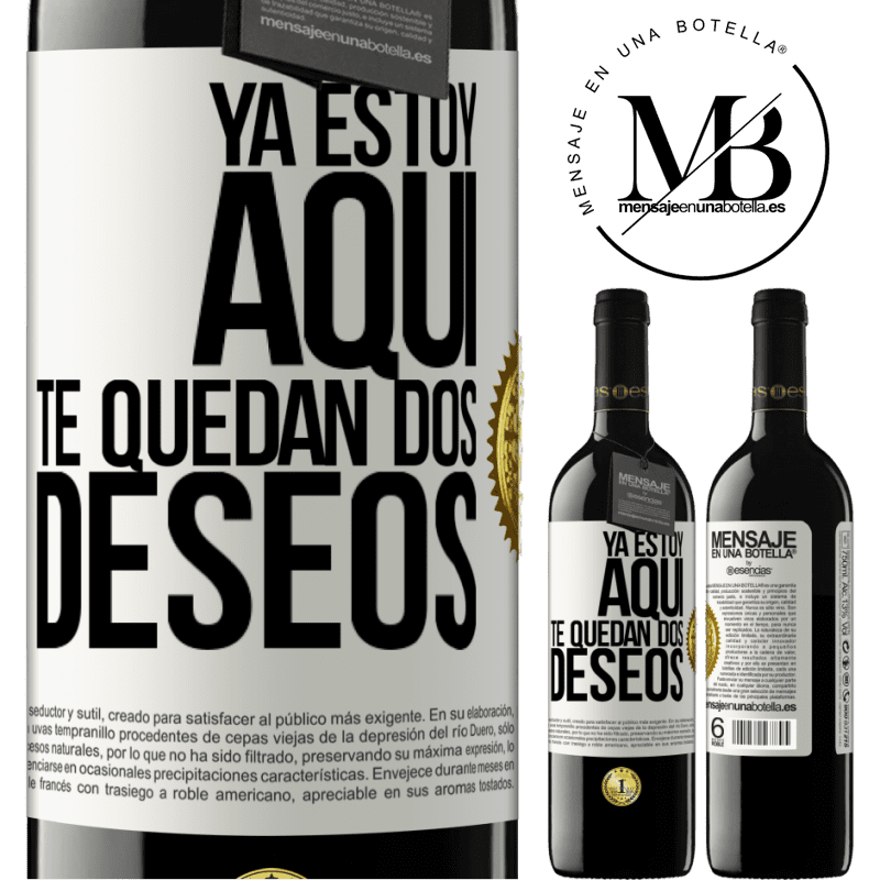 39,95 € Envío gratis | Vino Tinto Edición RED MBE Reserva Ya estoy aquí. Te quedan dos deseos Etiqueta Blanca. Etiqueta personalizable Reserva 12 Meses Cosecha 2016 Tempranillo