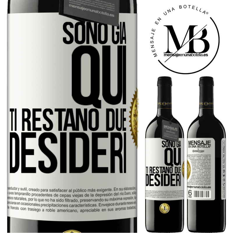 39,95 € Spedizione Gratuita | Vino rosso Edizione RED MBE Riserva Sono già qui. Ti restano due desideri Etichetta Bianca. Etichetta personalizzabile Riserva 12 Mesi Raccogliere 2016 Tempranillo
