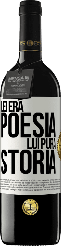 39,95 € | Vino rosso Edizione RED MBE Riserva Lei era poesia, lui pura storia Etichetta Bianca. Etichetta personalizzabile Riserva 12 Mesi Raccogliere 2016 Tempranillo