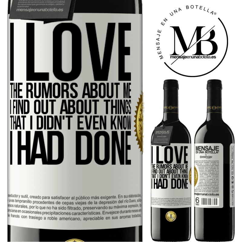 24,95 € Free Shipping | Red Wine RED Edition Crianza 6 Months I love the rumors about me, I find out about things that I didn't even know I had done White Label. Customizable label Aging in oak barrels 6 Months Harvest 2019 Tempranillo