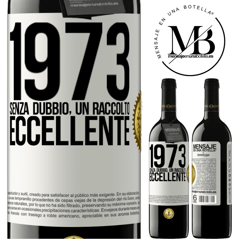 39,95 € Spedizione Gratuita | Vino rosso Edizione RED MBE Riserva 1973. Senza dubbio, un raccolto eccellente Etichetta Bianca. Etichetta personalizzabile Riserva 12 Mesi Raccogliere 2014 Tempranillo