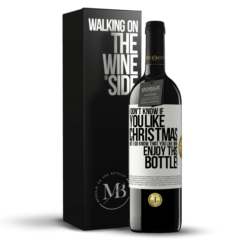 39,95 € Free Shipping | Red Wine RED Edition MBE Reserve I don't know if you like Christmas, but I do know that you like wine. Enjoy this bottle! White Label. Customizable label Reserve 12 Months Harvest 2014 Tempranillo