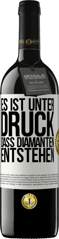 «Es ist unter Druck, dass Diamanten entstehen» RED Ausgabe MBE Reserve