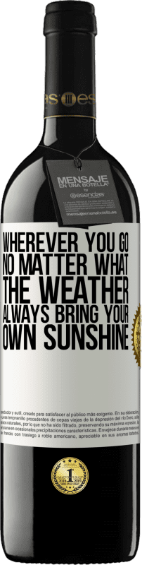 «Wherever you go, no matter what the weather, always bring your own sunshine» RED Edition MBE Reserve