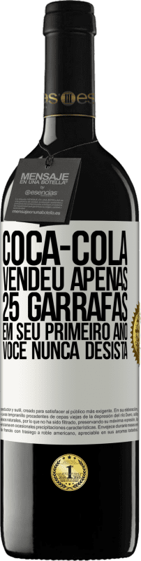 «Coca-Cola vendeu apenas 25 garrafas em seu primeiro ano. Você nunca desista» Edição RED MBE Reserva