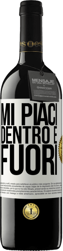 39,95 € Spedizione Gratuita | Vino rosso Edizione RED MBE Riserva Mi piaci dentro e fuori Etichetta Bianca. Etichetta personalizzabile Riserva 12 Mesi Raccogliere 2016 Tempranillo