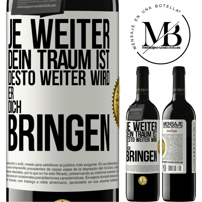 39,95 € Kostenloser Versand | Rotwein RED Ausgabe MBE Reserve Je weiter dein Traum ist, desto weiter wird er dich bringen Weißes Etikett. Anpassbares Etikett Reserve 12 Monate Ernte 2016 Tempranillo