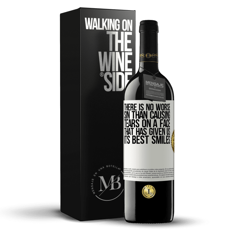 39,95 € Free Shipping | Red Wine RED Edition MBE Reserve There is no worse sin than causing tears on a face that has given us its best smiles White Label. Customizable label Reserve 12 Months Harvest 2014 Tempranillo