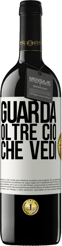39,95 € Spedizione Gratuita | Vino rosso Edizione RED MBE Riserva Guarda oltre ciò che vedi Etichetta Bianca. Etichetta personalizzabile Riserva 12 Mesi Raccogliere 2016 Tempranillo