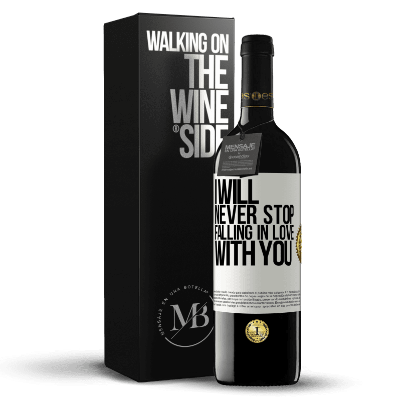 39,95 € Free Shipping | Red Wine RED Edition MBE Reserve I will never stop falling in love with you White Label. Customizable label Reserve 12 Months Harvest 2014 Tempranillo