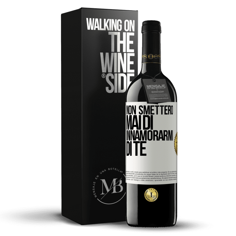 39,95 € Spedizione Gratuita | Vino rosso Edizione RED MBE Riserva Non smetterò mai di innamorarmi di te Etichetta Bianca. Etichetta personalizzabile Riserva 12 Mesi Raccogliere 2016 Tempranillo