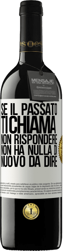 39,95 € | Vino rosso Edizione RED MBE Riserva Se il passato ti chiama, non rispondere. Non ha nulla di nuovo da dire Etichetta Bianca. Etichetta personalizzabile Riserva 12 Mesi Raccogliere 2015 Tempranillo