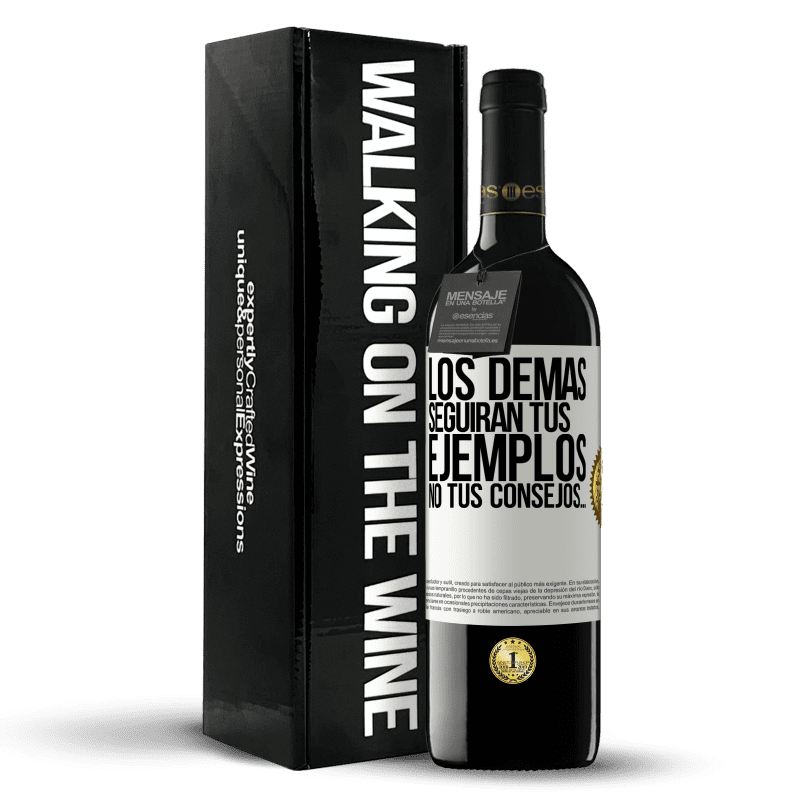 39,95 € Envío gratis | Vino Tinto Edición RED MBE Reserva Los demás seguirán tus ejemplos, no tus consejos… Etiqueta Blanca. Etiqueta personalizable Reserva 12 Meses Cosecha 2015 Tempranillo