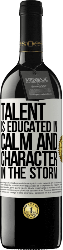 «Talent is educated in calm and character in the storm» RED Edition MBE Reserve