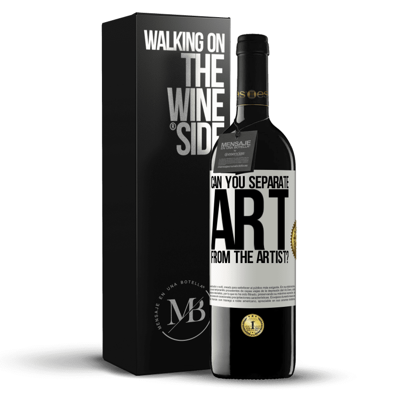 39,95 € Free Shipping | Red Wine RED Edition MBE Reserve can you separate art from the artist? White Label. Customizable label Reserve 12 Months Harvest 2016 Tempranillo