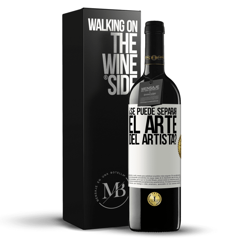 39,95 € Envío gratis | Vino Tinto Edición RED MBE Reserva ¿Se puede separar el arte del artista? Etiqueta Blanca. Etiqueta personalizable Reserva 12 Meses Cosecha 2015 Tempranillo