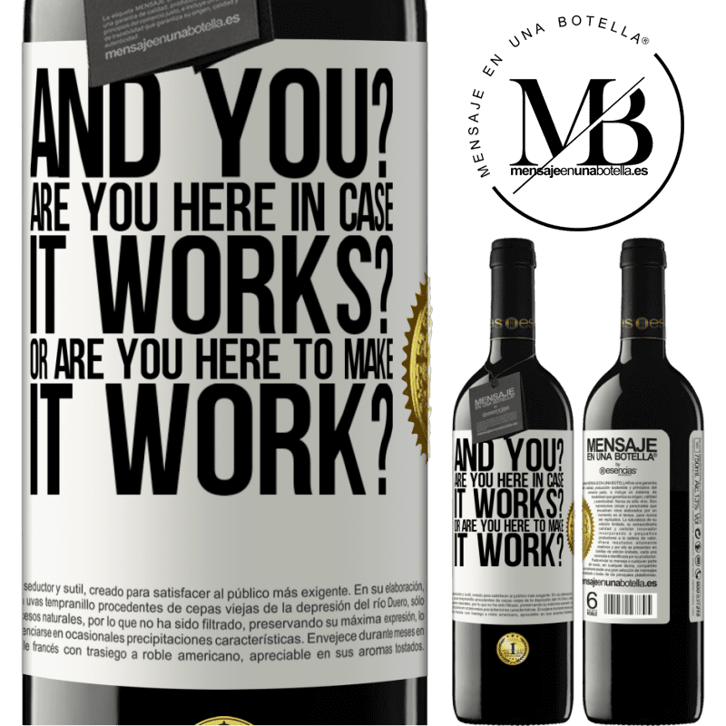 24,95 € Free Shipping | Red Wine RED Edition Crianza 6 Months and you? Are you here in case it works, or are you here to make it work? White Label. Customizable label Aging in oak barrels 6 Months Harvest 2019 Tempranillo