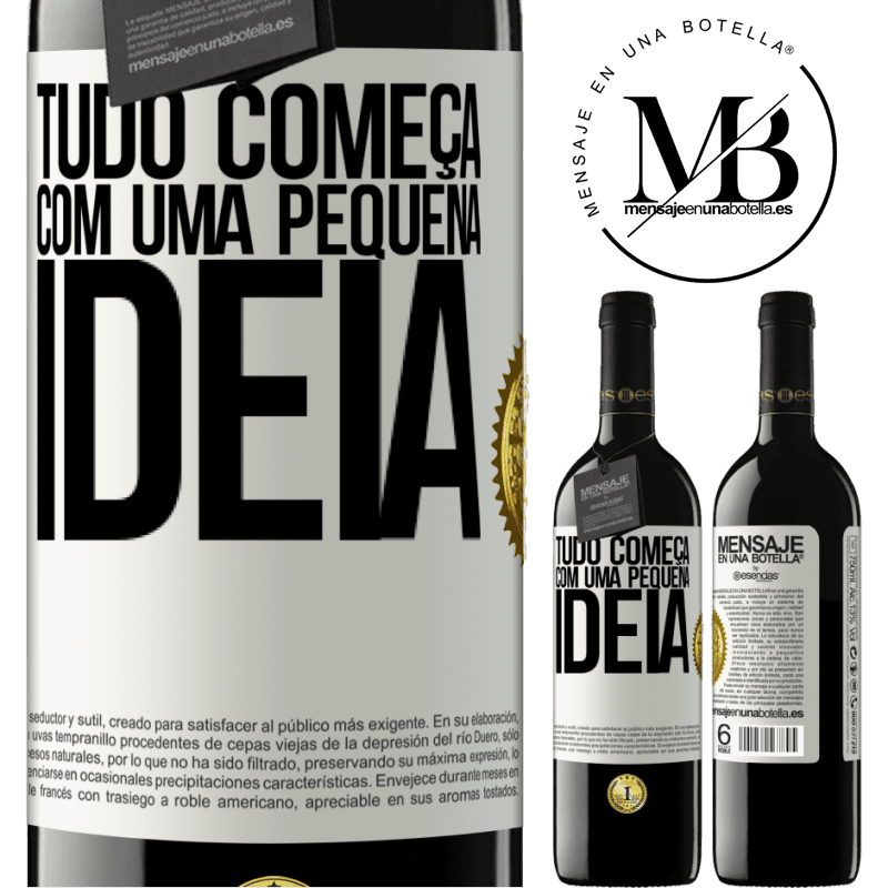 39,95 € Envio grátis | Vinho tinto Edição RED MBE Reserva Tudo começa com uma pequena ideia Etiqueta Branca. Etiqueta personalizável Reserva 12 Meses Colheita 2016 Tempranillo