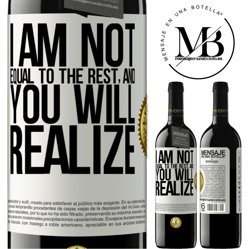 24,95 € Free Shipping | Red Wine RED Edition Crianza 6 Months I am not equal to the rest, and you will realize White Label. Customizable label Aging in oak barrels 6 Months Harvest 2019 Tempranillo