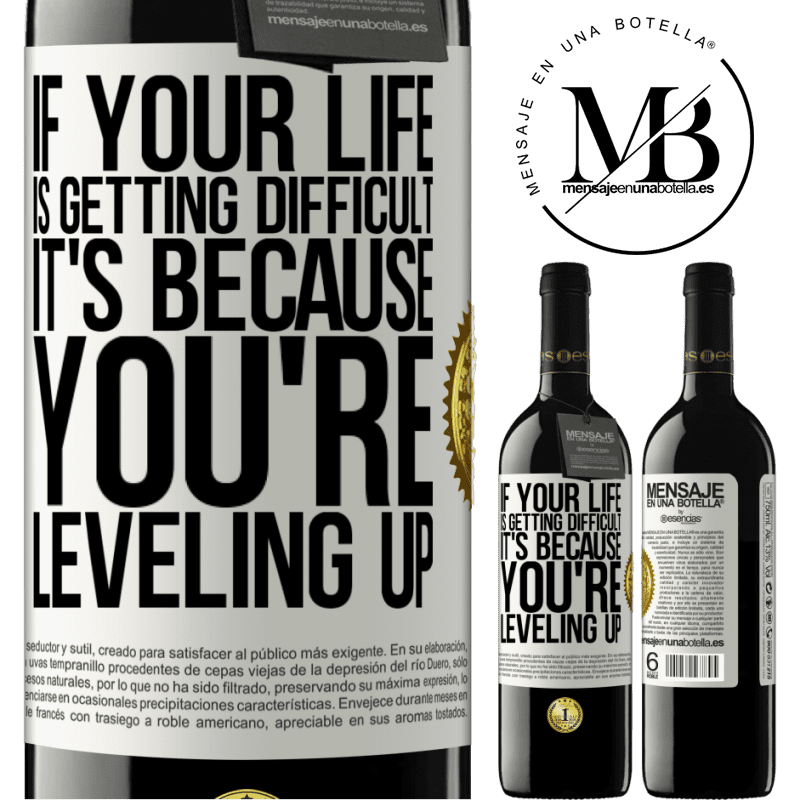 24,95 € Free Shipping | Red Wine RED Edition Crianza 6 Months If your life is getting difficult, it's because you're leveling up White Label. Customizable label Aging in oak barrels 6 Months Harvest 2019 Tempranillo